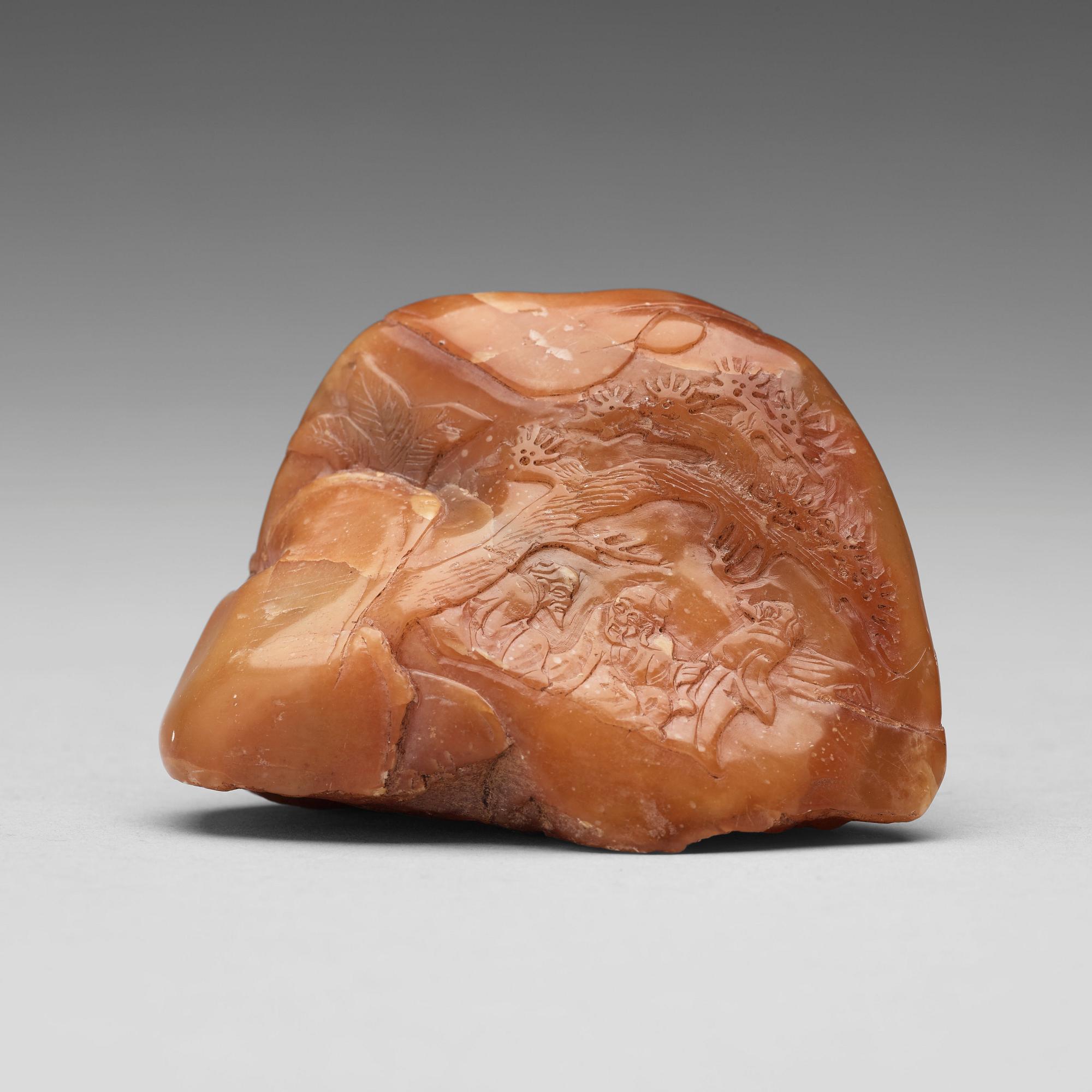 A sculptured agathe boulder, presumably early 20th Century.