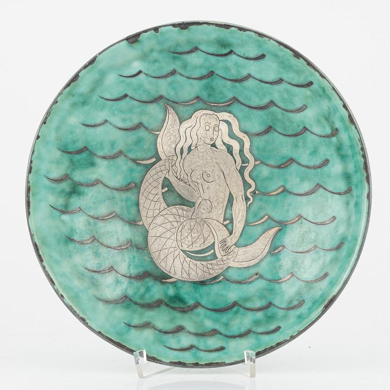 Wilhelm Kåge, bowl, stoneware, "Argenta", Gustavsberg.
