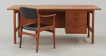 SKRIVBORD samt KARMSTOL, Johansson & Söner, Hyssna, 1950/1960-tal.