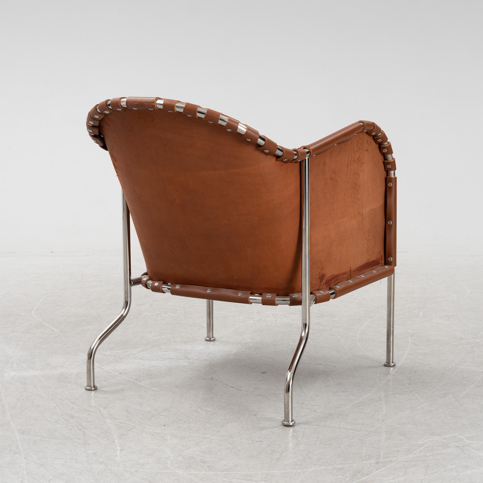 Mats Theselius, a 'Bruno' leather lounge chair, Källemo designed 1997 ...