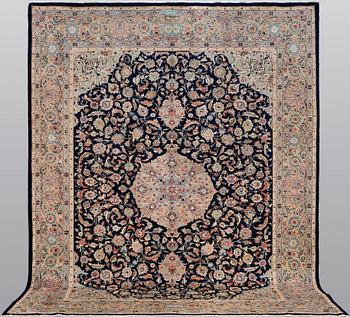 A carpet, Kashmar, ca 384 x 302 cm.