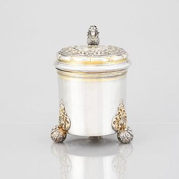 A Swedish 18th century parcel-gilt silver tankard, mark of Niclas Warneck, Karlstad 1751.