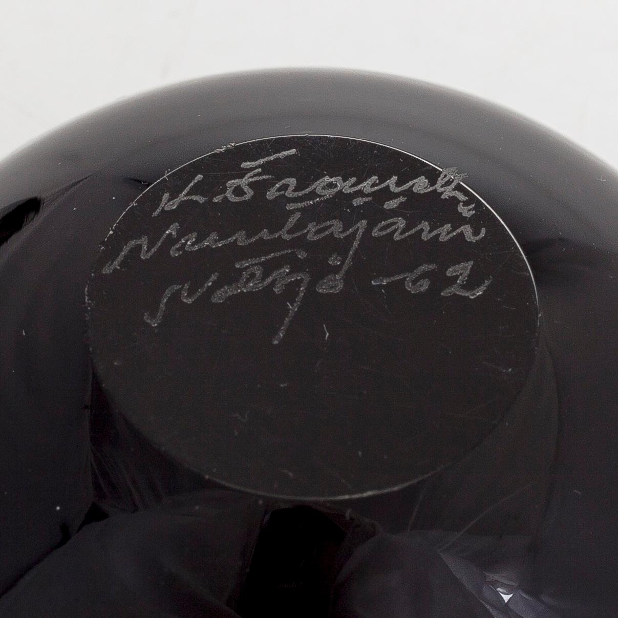 Kaj Franck, taidelasia, 5 kpl, "Kastanja", signeerattu K. Franck Nuutajärvi Notsjö -62.