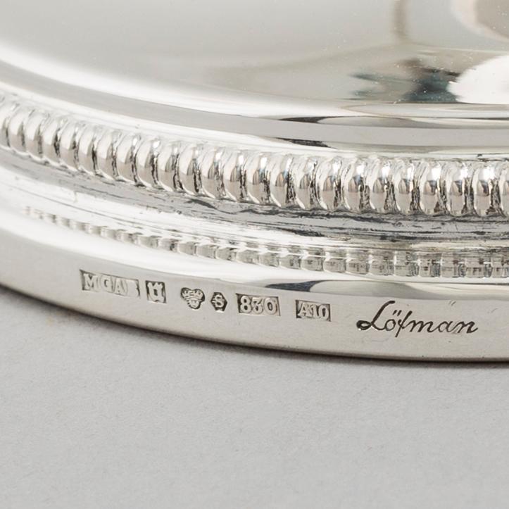 ERIC LÖFMAN, ljusstakar, fyra st, silver, MGAB Uppsala, 1959-1975.