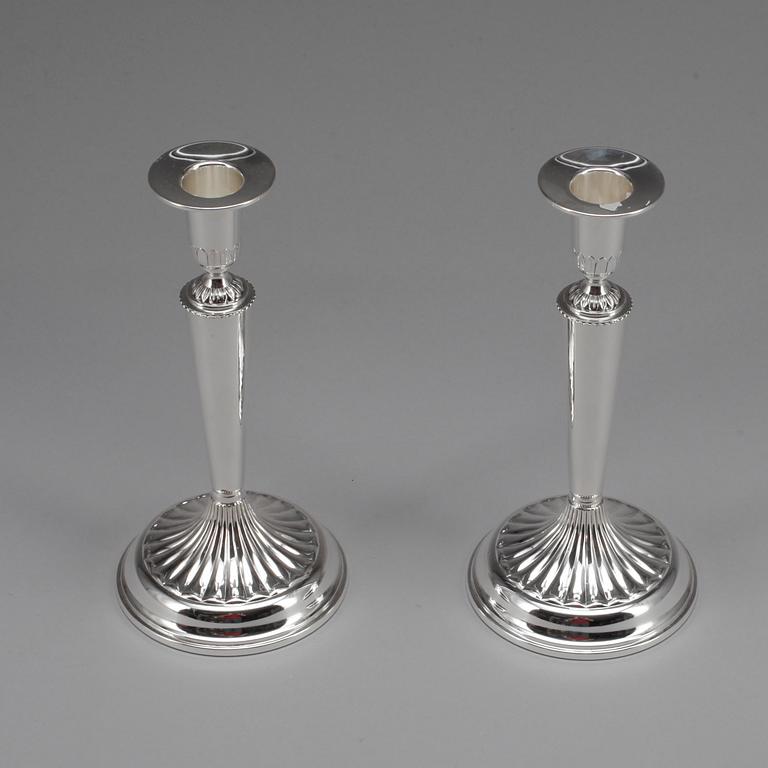 LJUSSTAKAR, silver, ett par, Ceson, Göteborg 1972.