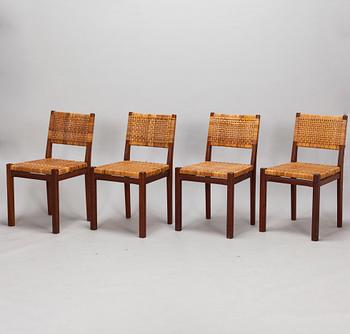 Aino Aalto, tuoleja, 4 kpl, malli 615, Artek 1900-luvun puoliväli.
