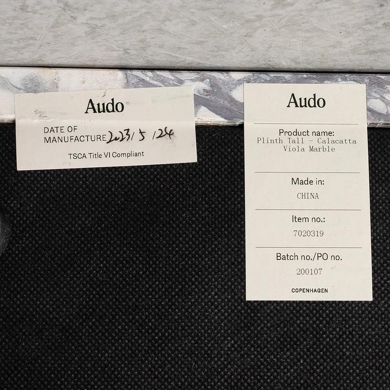 Norm Architects, pedestal/side table, "Plinth Tall", Audo Copenhagen.