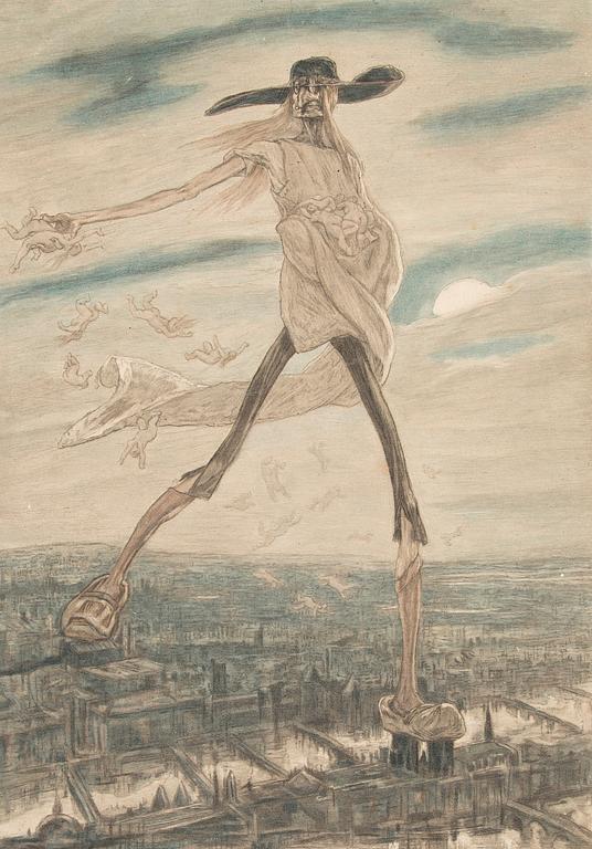 FELICIEN ROPS, "Satan semant l'ivraie", heliogravyyri, 75/100.