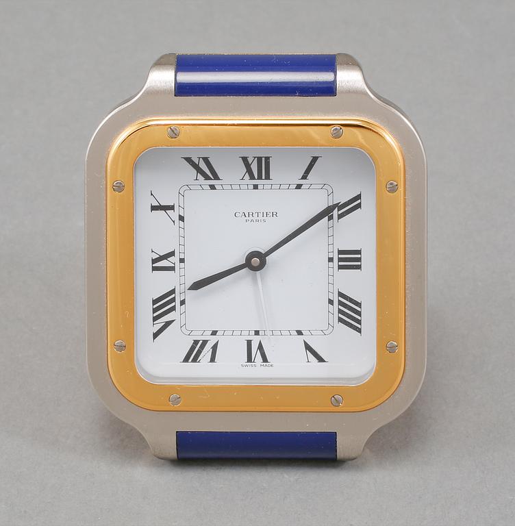 VÄCKARKLOCKA/BORDSUR, Cartier, must de Cartier, Santos, 1980-talet.