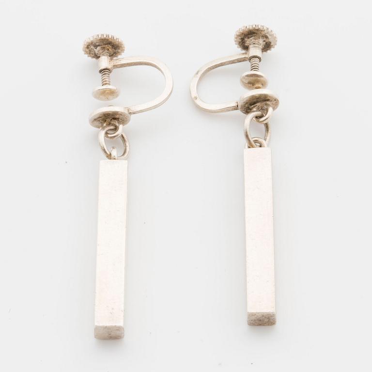 WIWEN NILSSON, örhängen, silver, Lund.