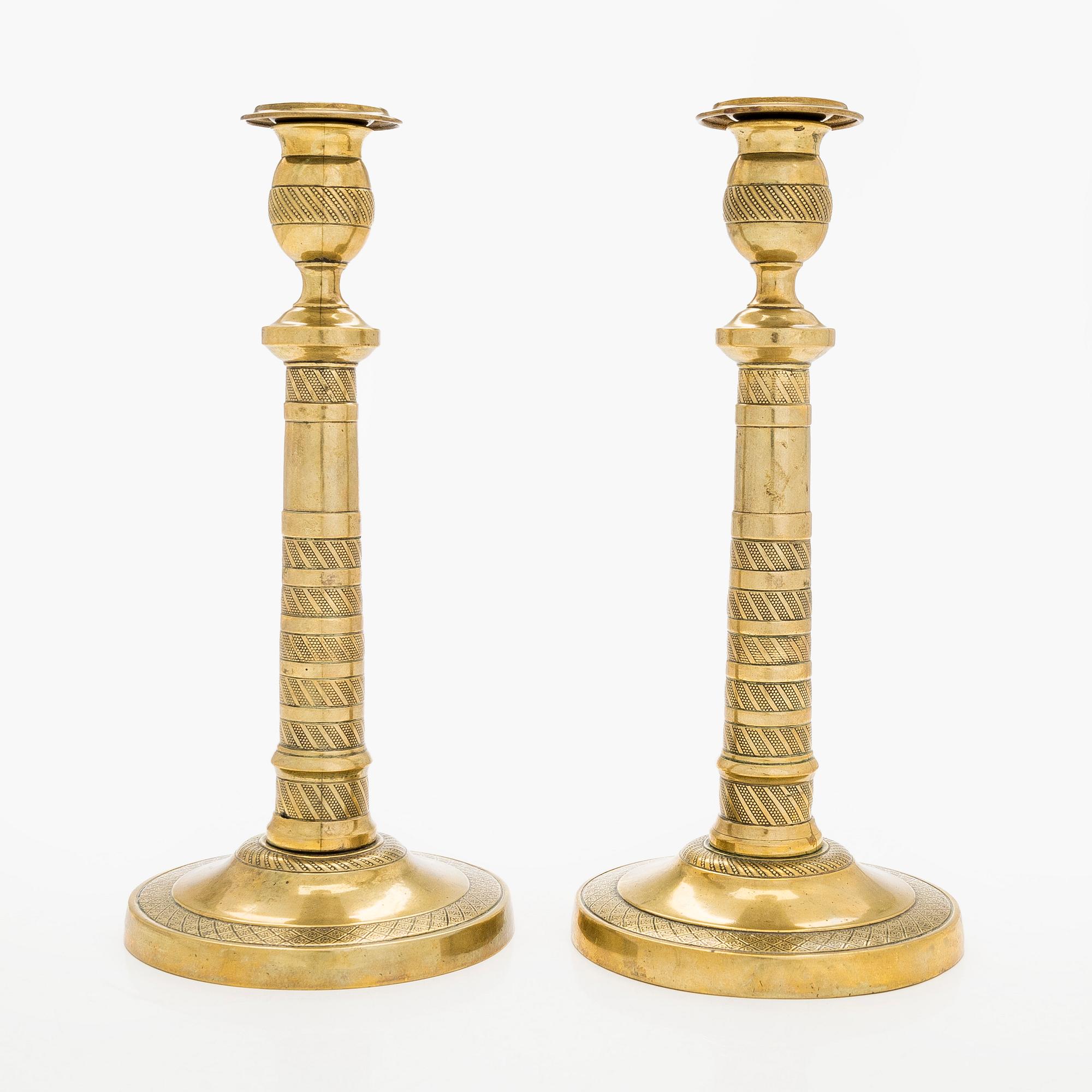 Ljusstakar, ett par 1800-talets senare hälft.