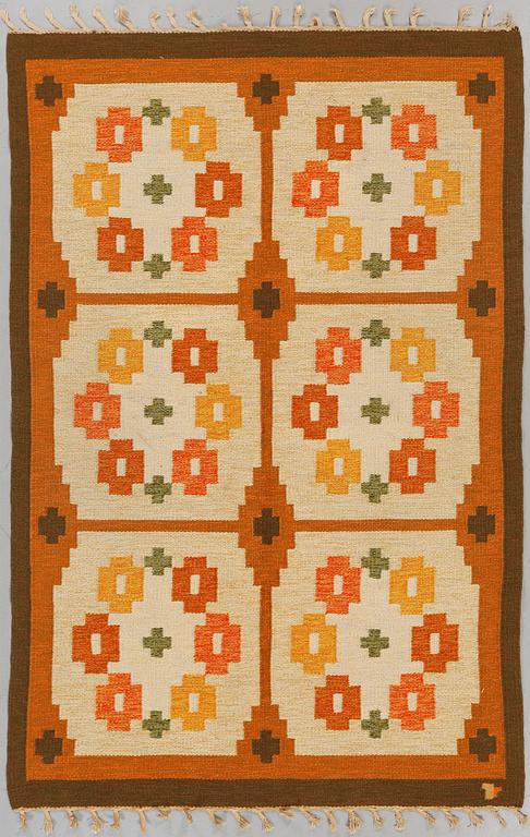 MATTA, rölakan, Erik Lundberg, sannolikt Vävaregården, 1900-talets andra hälft, 208 x 140 cm.