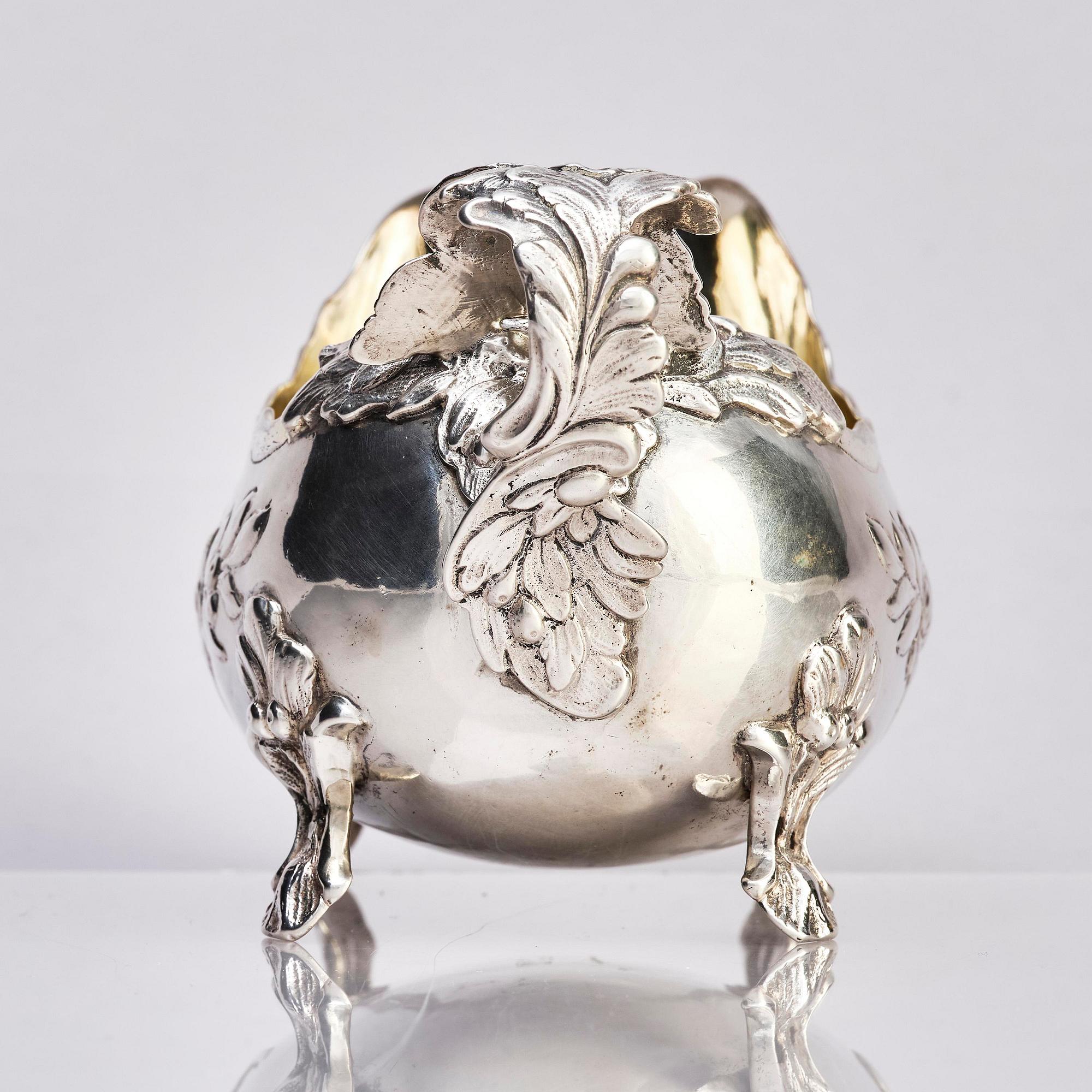 A Swedish mid- 18th century parcel-gilt silver cream-jug, mark of Anders Schotte, Uddevalla 1779.