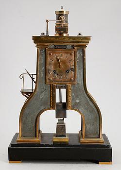 KLOCKGARNITYR, 3 del, Japy Fréres, Paris, metall och mässing, 1800-/1900-tal.