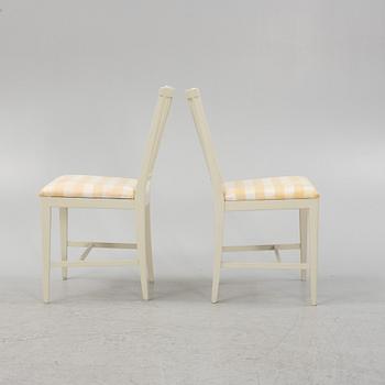 Carl Malmsten, a set of six chairs, 'Herrgården" and a dining table.