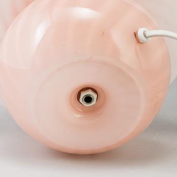 An Italian glass table light, probably Vetri, Murano.