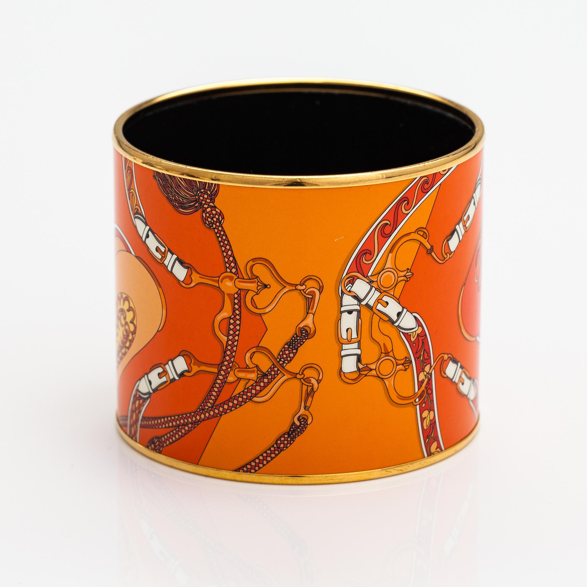 Hermès, Mega Wide Point D'Orgue Colorisé, rannekoru, metallia ja emalia. Merkitty Hermès Paris, Made in France +T.