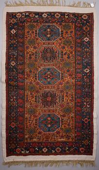 CARPET, antique Soumak, signed, 155x251 cm.