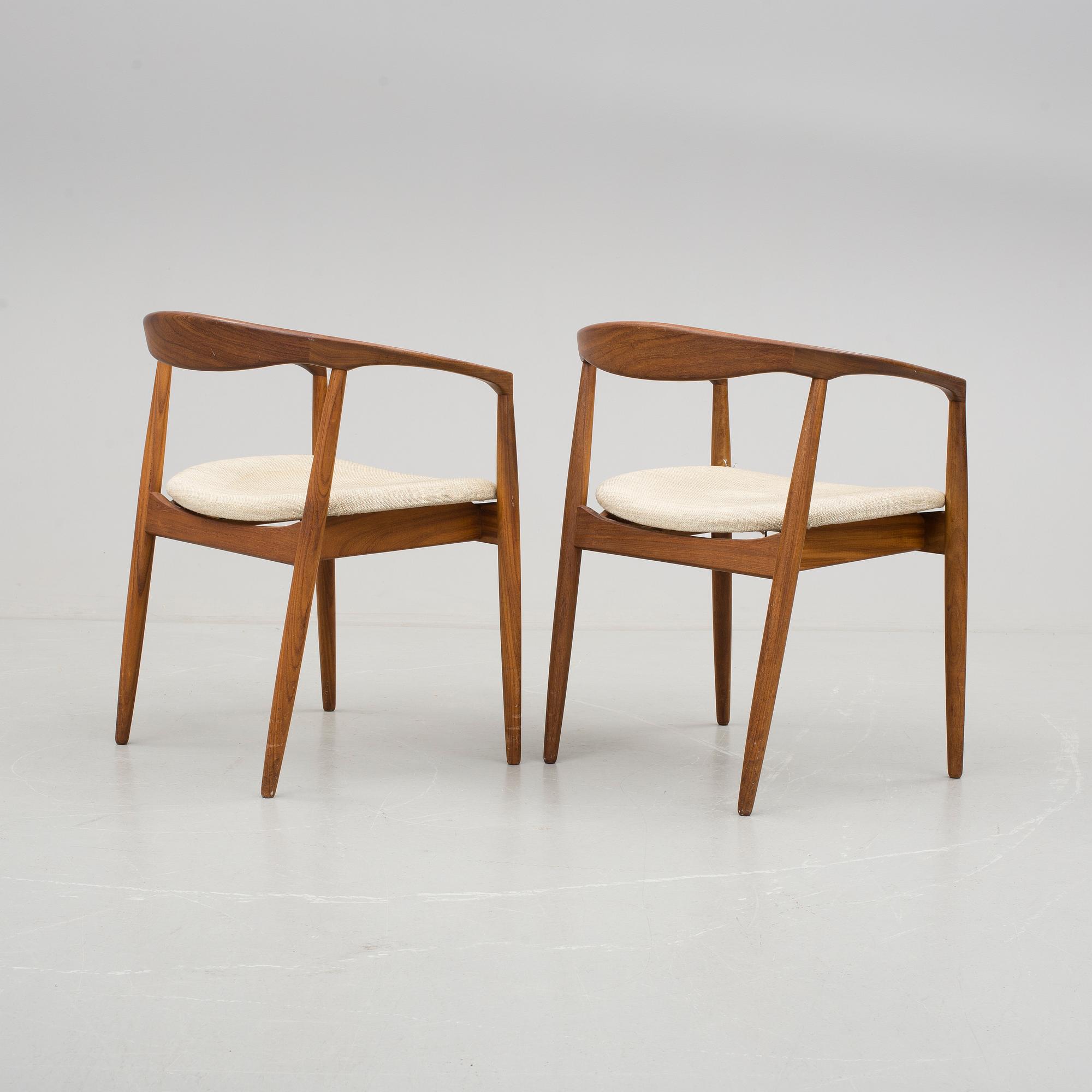 KARMSTOL,  ett par, "Troja", Kai Kristiansen för Ikea. 1950-tal.