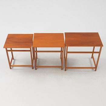 a model '618' mahogany nesting table by Josef Frank for Firma Svenskt Tenn.
