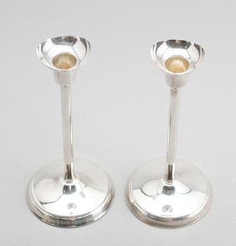 LJUSSTAKAR, 1 par, silver, Ainar Axelsson, GAB, 1974.