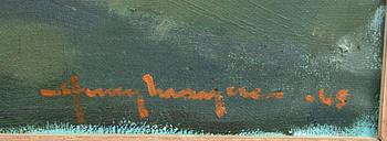 Henry Mayne, Fiskeläge på Österlen, motiv med dottern Birgit Rausing.