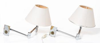 A pair of wall lamps, Blond Belysning, Värnamo.