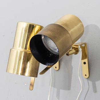 HANS-AGNE JAKOBSSON, a pail of wall lamps, "Nicke", second half of the 20th century.