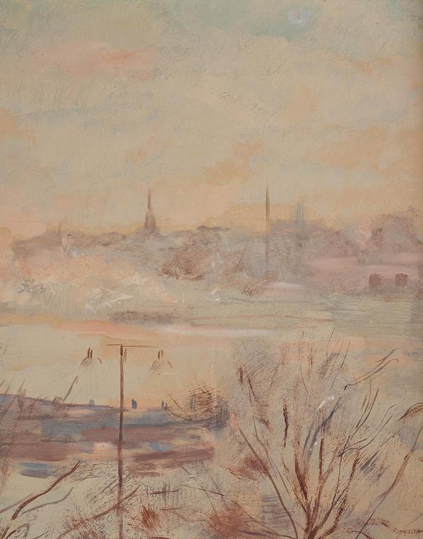 Lotte Laserstein, Vinter på Strandvägen, Stockholm.