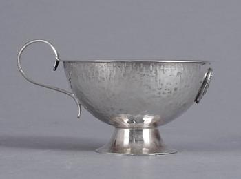 PUNSCHMUGGAR, 7st, silver, bla K&EC, Göteborg, 1957. Vikt ca 208g.