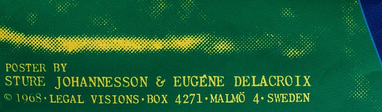 STURE JOHANNESSON, utställningsaffisch, färgoffset, 1969.