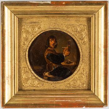 Adriaen Brouwer, follower of, oil on panel.