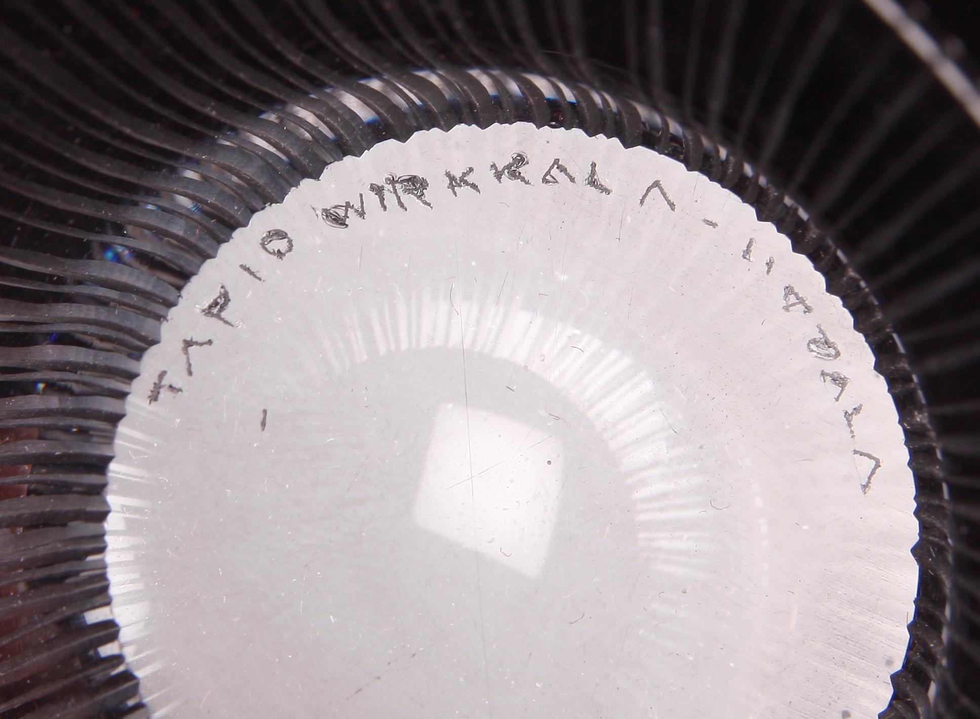 SKÅL, glas, Tapio Wirkaala, "Kantarelli", Italla. Sign.