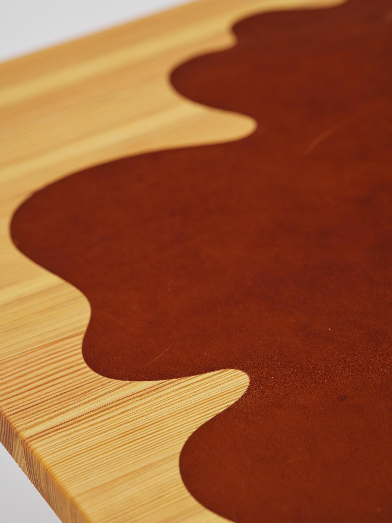 Mathieu Gustafsson, a prototype coffee table, "Slab", executed by cabinetmaker Markus Karlbom, Burhult, 2024.