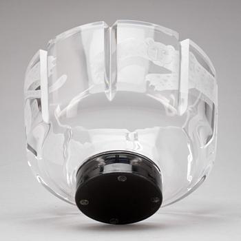 SKÅL, glas. "Cats" signerad Gunnar Cyrén. Orrefors 4688-13.