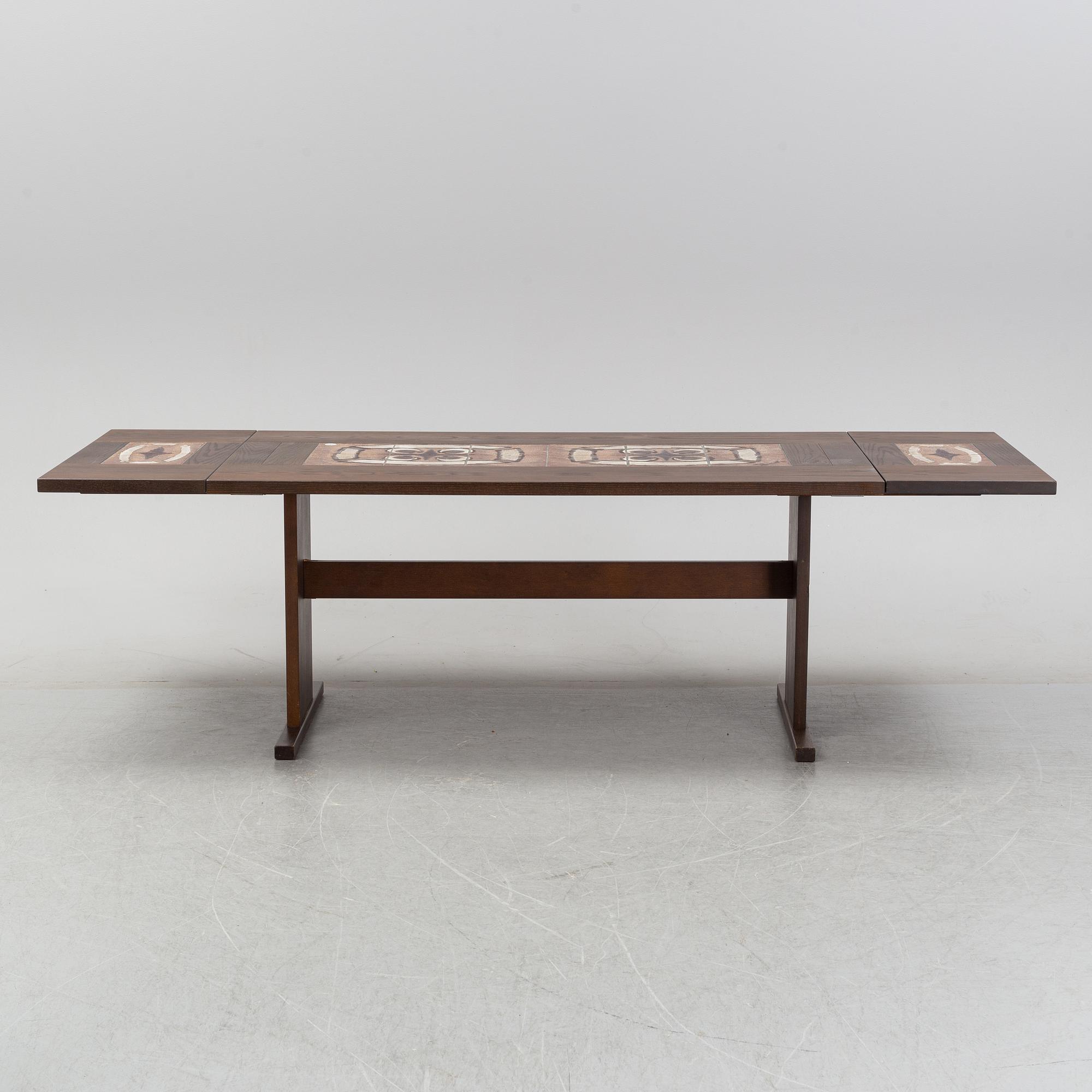 A Danish dining table and eight chairs from Gangsø Møbler A/S, 1960's-70's.