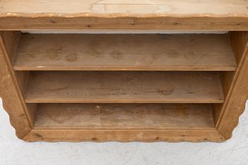 Swedish Modern, a pair of pine wall-mounted shelves, Swedish, 1930s/40s.