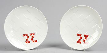 TALLRIKAR, 8 st, porslin, design Prins Henrik af Danmark, Royal Copenhagen.