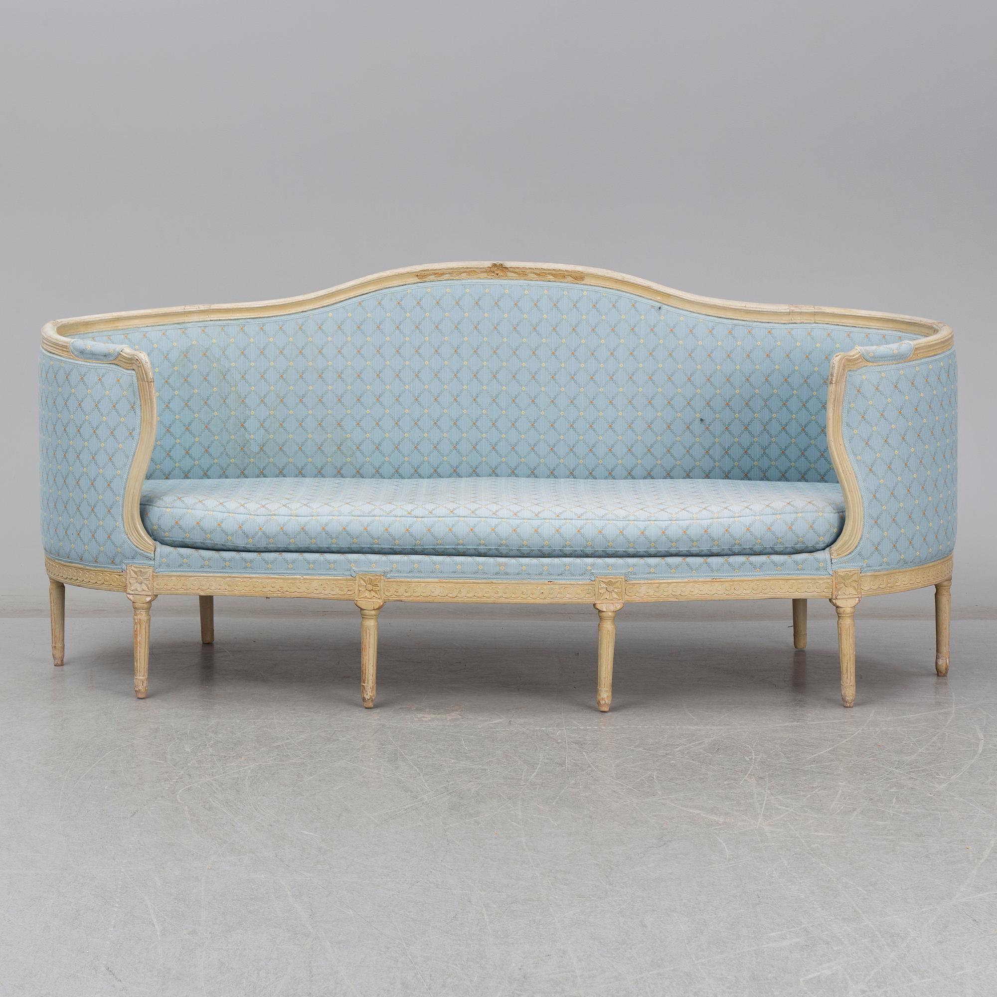 SOFFA, gustaviansk, Lindome omkring år 1800.