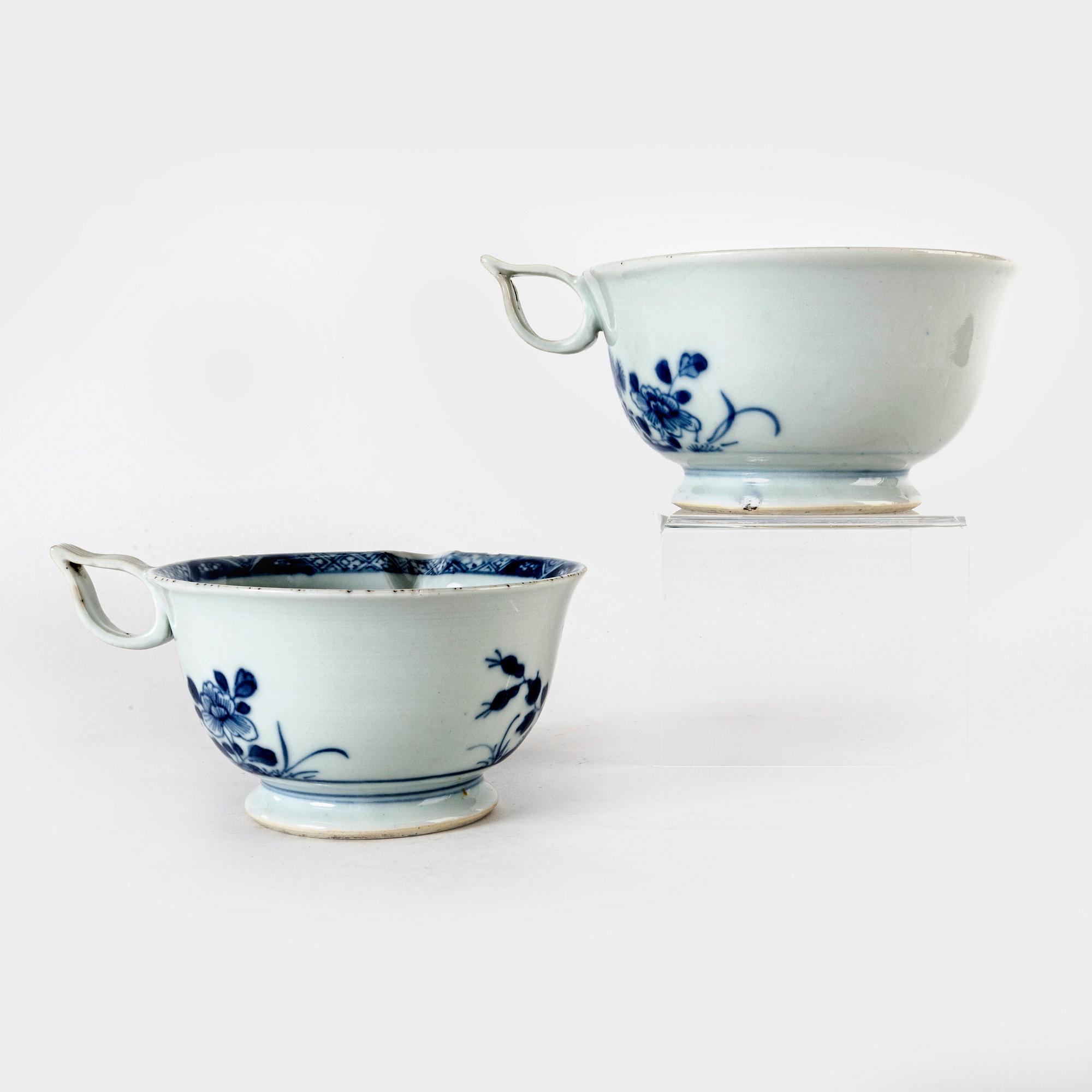 Såssnipor 2 at Kina 1800-tal porslin.