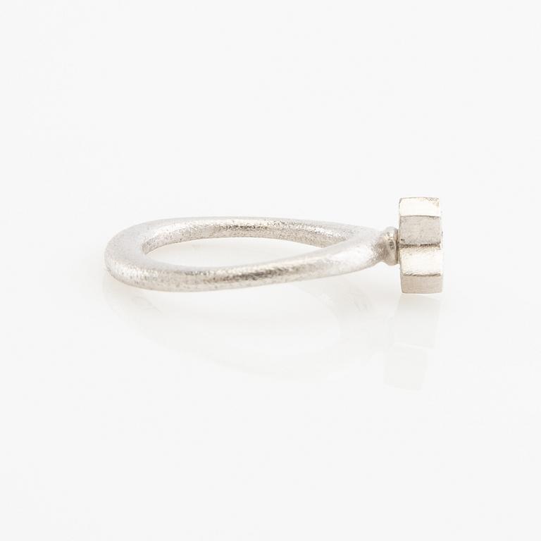 Ole Lynggaard, Ring, "Love", 18k white gold set with brilliant-cut diamonds, design by Charlotte Lynggaard.