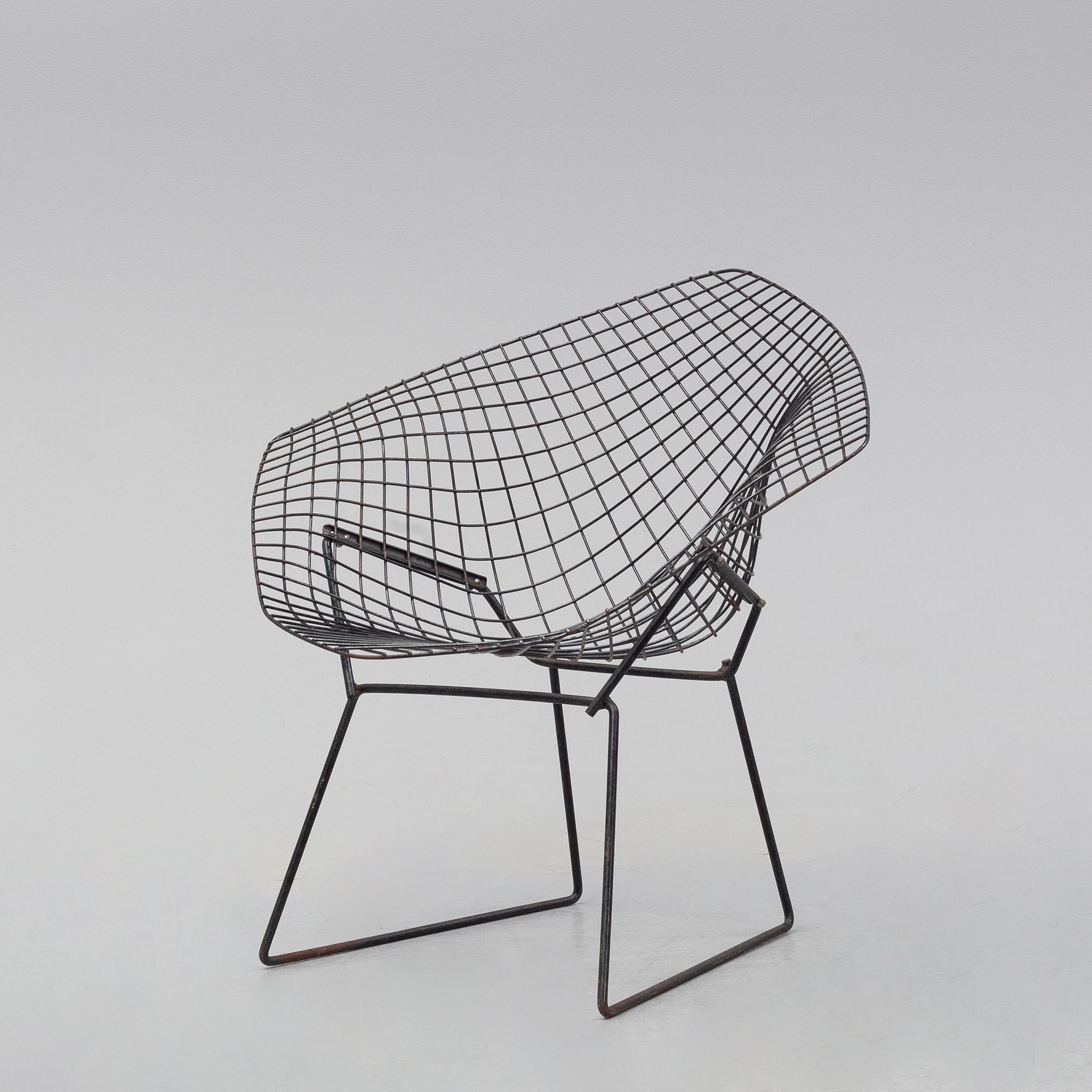 Harry Bertoia, fåtölj, "Diamond Chair", 1900-talets andra hälft.