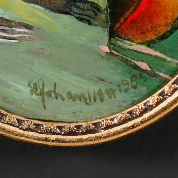 SVEN ERIK JOHANSSON, two gouache miniatures, signed and dated 1985.