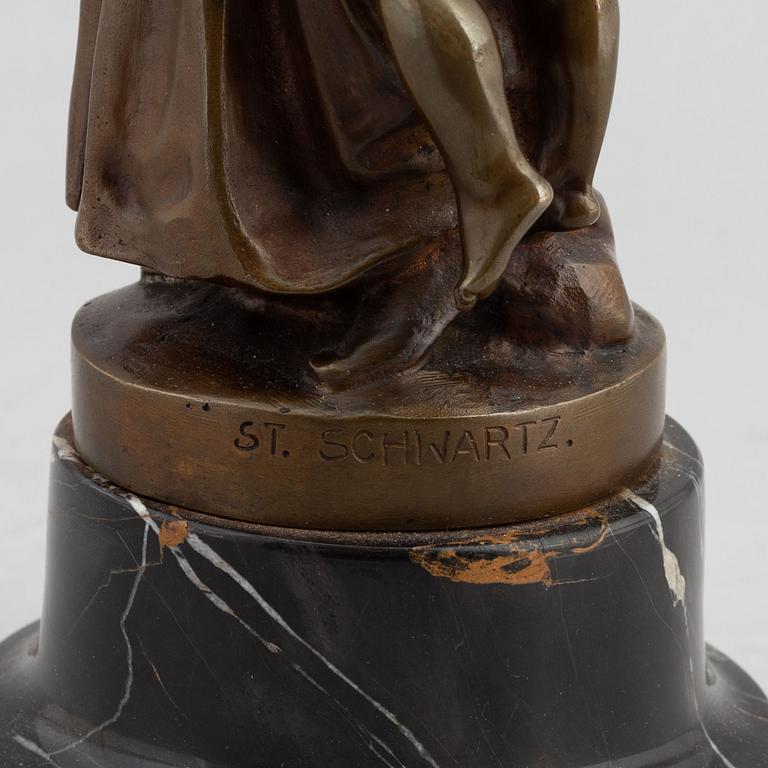 Stefan Schwartz, sculpture, bronze, signed.