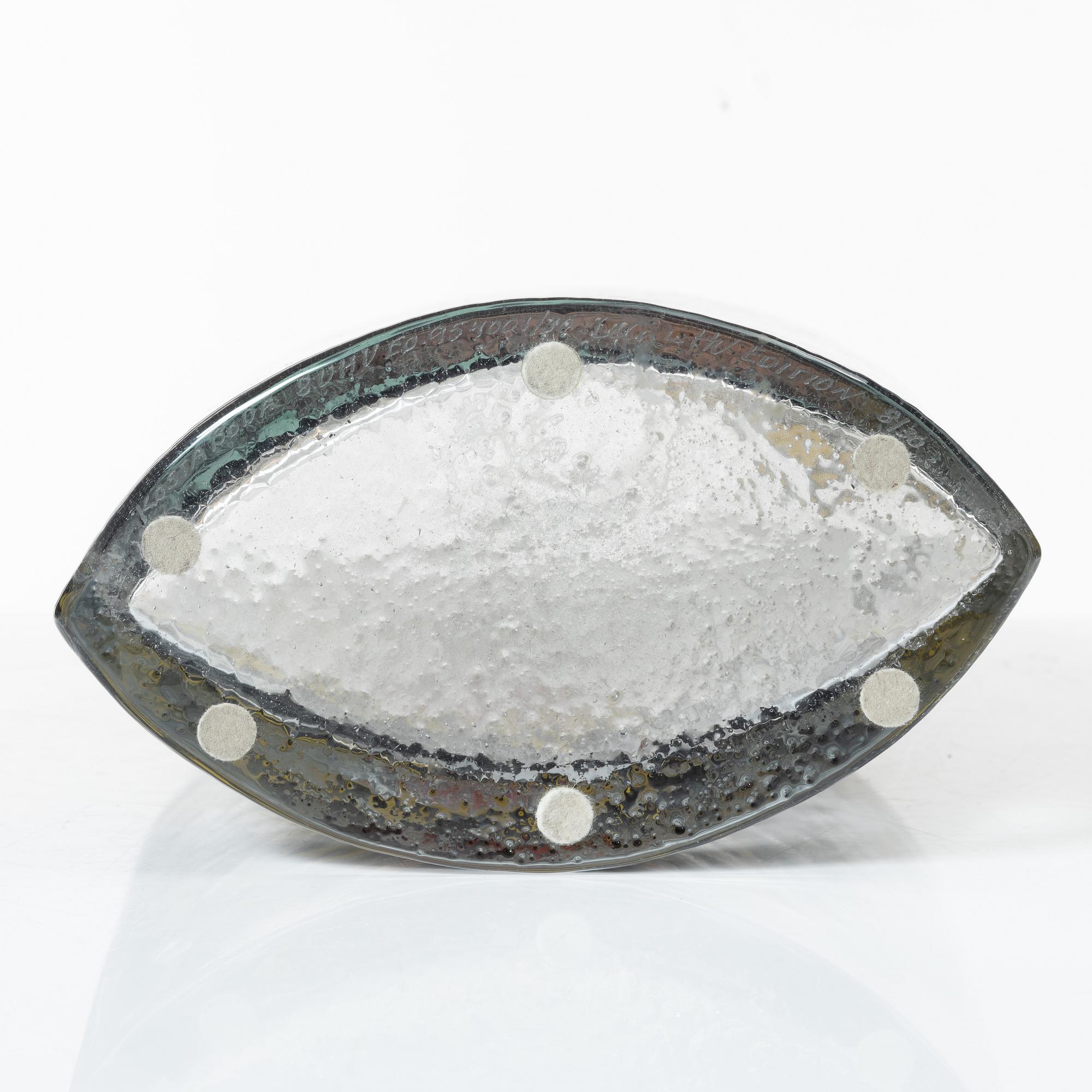 Ulrica Hydman-Vallien, a painted glass vase, Kosta Boda, ed 8/30.