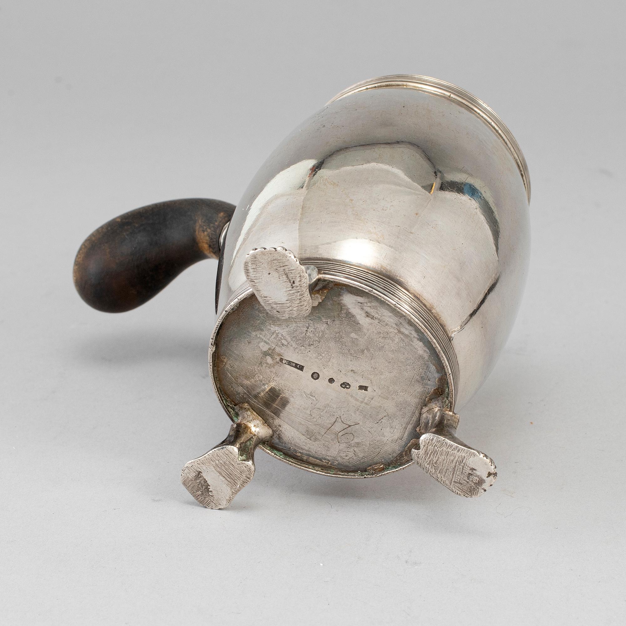 A Swedish early 19th century silver coffee-pot, mark of Daniel Hallman, Stockholm 1815.