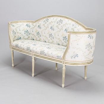 A Gustavian sofa, early 19th century.