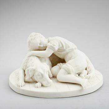 FIGUR, parian, frk Rudenschöld, Gustafsberg, sent 1800-tal.