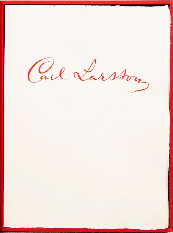 Carl Larsson, after, six etchings, printed in 1983, from the original plates,