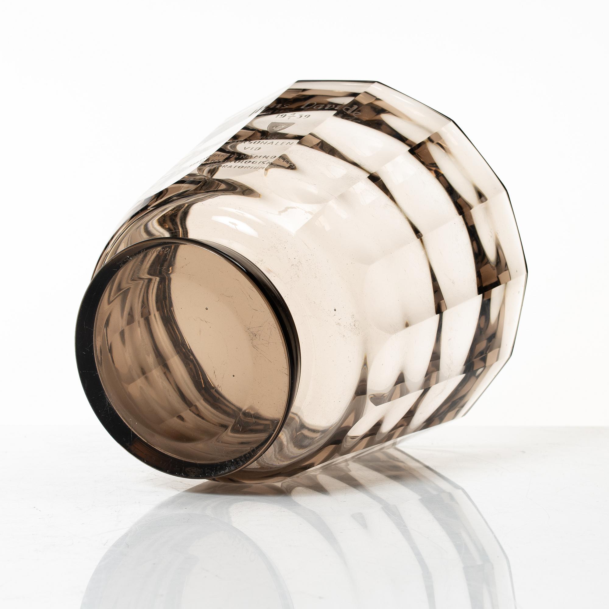 Simon Gate, Bowl, glass, Orrefors, 1930s.